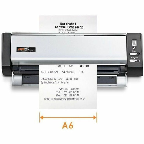 Plustek D430PLUS MobileOffice Sheetfed Scanner - 600 x 600 dpi Optical - 48-bit Color - Duplex - USB 2.0