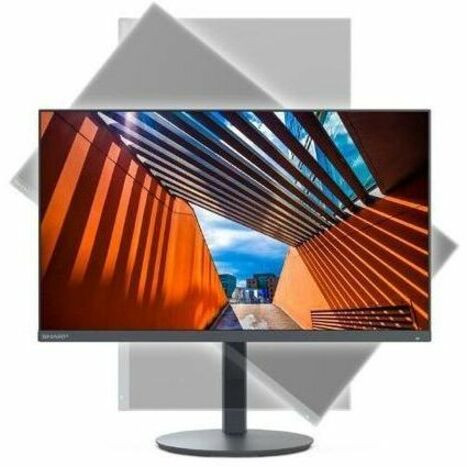 Sharp DD-E244FL MultiSync 24" Full HD IPS LED Monitor - 1920 x 1080 - 75Hz - Height/Pivot/Tilt/Swivel Stand - USB-C - 60W & LAN - Black