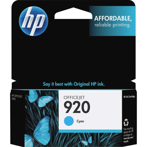 HP 920 (CH634AN) Original Inkjet Ink Cartridge - Cyan - 1 Each - 300 Pages (Fleet Network)