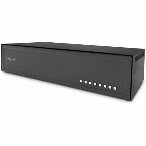 StarTech.com Secure 8-Port Dual-Monitor KVM Switch, DisplayPort, 4K 30Hz, NIAP 4.0, Metal Housing, Made in the USA - Securely control (Fleet Network)