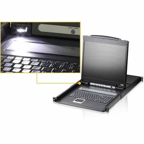 ATEN 8-Port PS/2-USB VGA Single Rail LCD KVM Switch - 128 Computer(s) - 19" LED - 1280 x 1024PS/2 PortUSBVGA - Keyboard - Mouse - 120 (CL1308NUKIT)