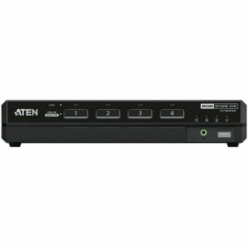 ATEN 4-Port USB 5K DisplayPort/HDMI Universal Secure KVM Switch with CAC (PSD PP v4.0 In Evaluation) -TAA - 4 Computer(s) - 5K - 5120 (Fleet Network)