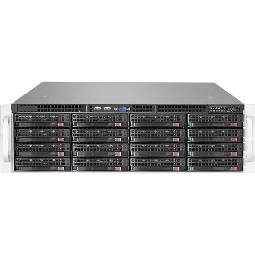 Supermicro SuperChassis 836BE2C-R1K03JBOD Drive Enclosure - 12Gb/s SAS Host Interface - 3U Rack-mountable - Black - 16 x HDD Supported (Fleet Network)