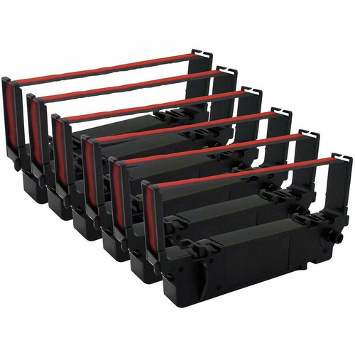 Genuine Premium Tape CSTRC700BR Dot Matrix Ribbon - Black/Red Dual Color - 6-Pack for Star SP700/SP712/SP742 Printers
