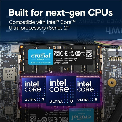 Crucial DDR5 6400 Memory Upgrade Kit 64 GB 2 X 32 Notebook And Desktop Compatible Motherboard Computer Module SDRAM For MHz CT2K32G64C52CS5