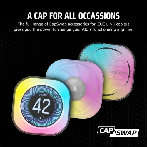 Corsair iCUE LINK CapSwap Module - VRM Fan - White - 2.76" (70 mm) Maximum Fan Diameter - 1 x Fan(s) - 20.50 CFM (34.83m³/h) Maximum - (CW-9061015-WW)