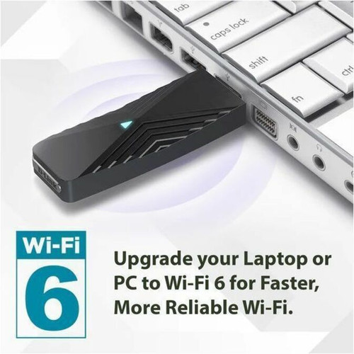 D-Link DWA-X1850-B1 IEEE 802.11a/n/ac/ax Dual Band Wi-Fi Adapter for Desktop Computer, Notebook - USB 3.2 Gen 1 - 1.17 Gbit/s - 2.40 - (DWA-X1850-B1-CA)