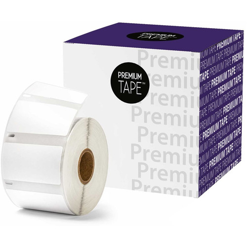 Premium Tape tiquettes - Alternative for Dymo 30334 - 2-1/4" x 1-1/4" - Black on White - 1 Pack (Fleet Network)