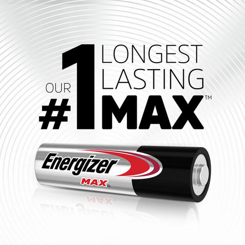 Energizer MAX Alkaline AA Battery Multipurpose Pack 8 Count 1.5 V DC Batteries For E91MP-8