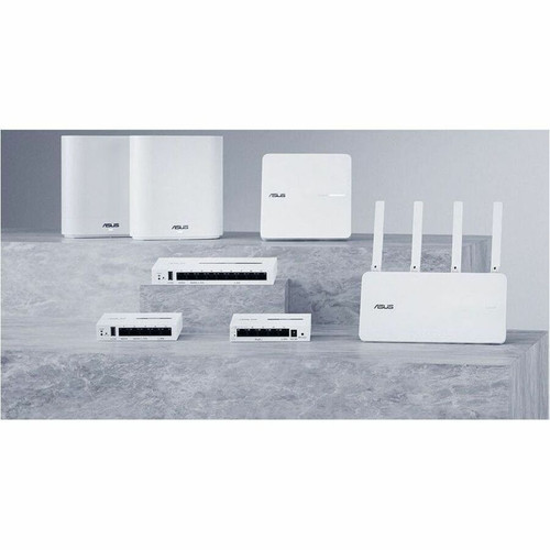 Asus EBR63 ExpertWiFi Wi-Fi 6 Dual-Band Wireless Router - Quad-Core 1. 7 GHz - 4x Gigabit LAN - 4 External Antennas - 375 MB/s - Wall/Ceiling Mountable