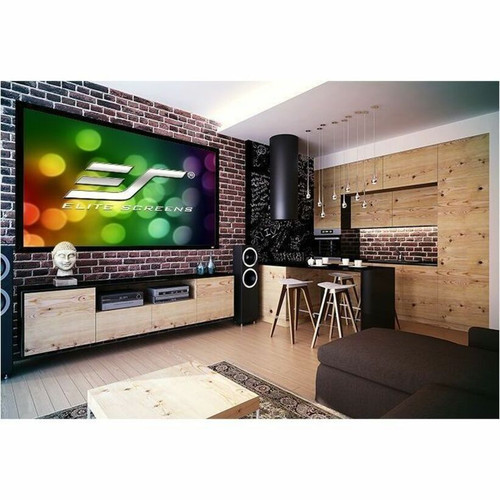 Elite Screens Sable Frame Fixed Projection Screen CineWhite UHD-B 105 Inch Diagonal 16 By 9 Wall Mounted Gain HDTV Mm ER105WH2