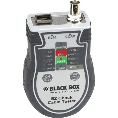 Black Box EZ Check Cable Tester With Tone Generation And Probe For Coax LAN Continuity Detection Easy Field Troubleshooting EZCTP-R2