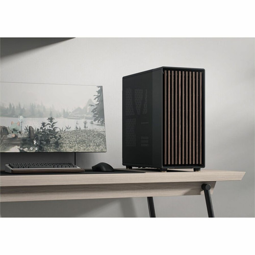 Fractal Design North XL - Charcoal Black - Tempered Glass, Steel, Wood, Alloy, Faux Leather - 3 × 140mm Fan(s) Installed - ATX, Micro (FD-C-NOR1X-05)