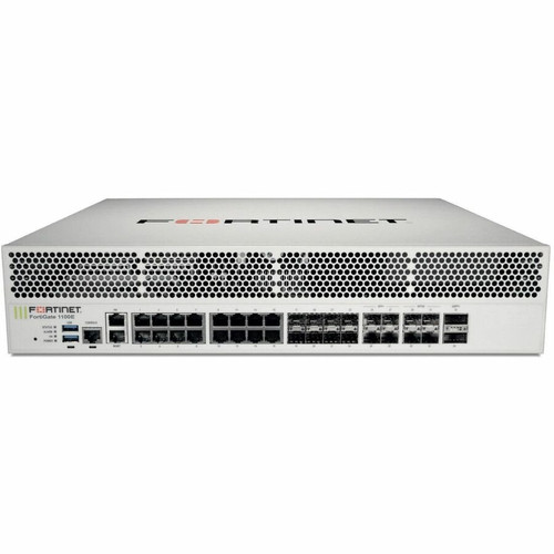 Fortinet FortiGate FG-1100E-DC Network Security/Firewall Appliance - Intrusion Prevention - 16 Port - 1000Base-X, 40GBase-X, 10GBase-X (Fleet Network)