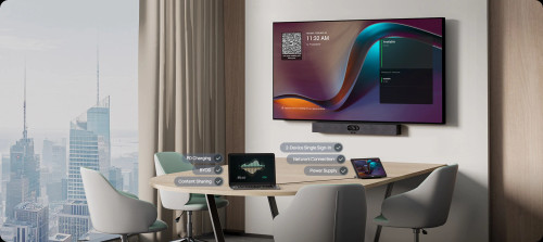 MeetingBar A25 — All-in-One Video Bar with 151° Ultra-Wide Camera View for Focus Rooms