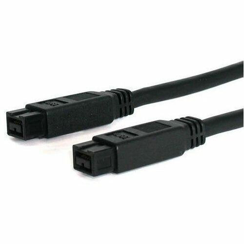 StarTech.com 10 ft 1394b Firewire 800 Cable 9-9 M/M - Male FireWire - Male FireWire - 10ft - Black (Fleet Network)