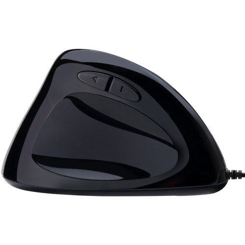 Adesso Programmable Vertical Ergonomic Left-Handed Mouse - Optical - Cable - Black - USB - 6400 dpi - Scroll Wheel - 6 Button(s) - (IMOUSE E7)