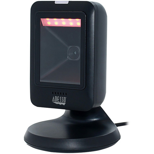 Adesso NuScan 2800U Omnidirectional 2D Desktop Barcode Scanner - Cable Connectivity - 12" (304.80 mm) Scan Distance - 1D, 2D - USB - - (Fleet Network)