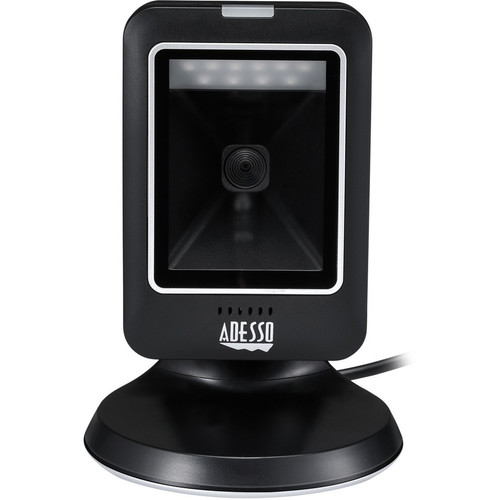 Adesso NuScan 2800U Omnidirectional 2D Desktop Barcode Scanner - Cable Connectivity - 12" (304.80 mm) Scan Distance - 1D, 2D - USB - - (Fleet Network)