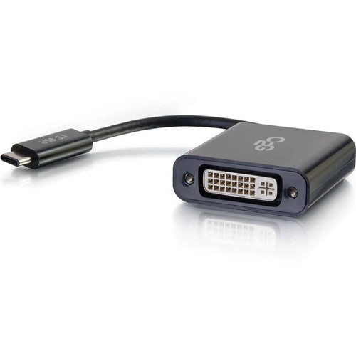 C2G USB-C to DVI-D Video Adapter Converter - Black - USB Type C - 1 x DVI , 1 x DVI-D , DVI (Dual-Link), DVI - 1 (Fleet Network)