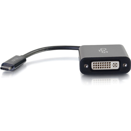 C2G USB-C to DVI-D Video Adapter Converter - Black - USB Type C - 1 x DVI , 1 x DVI-D , DVI (Dual-Link), DVI - 1 (29483)