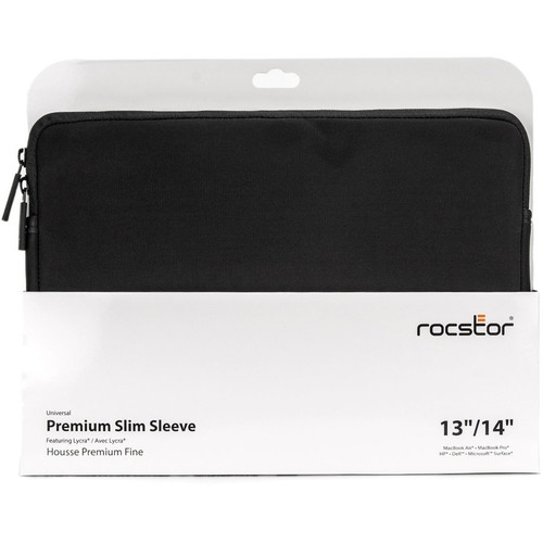 Rocstor Premium Universal Carrying Case (Sleeve) for 13" to 14" Apple, Dell, HP, Lenovo, Microsoft Notebook - Black  - Weather Water - (Y1CC005-B1)