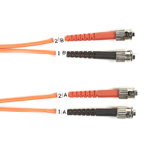 Black Box Fiber Optic Duplex Patch Network Cable - 16.4 ft (5 m) Fiber Optic Network Cable for Transceiver, Switch, Server, Network - (Fleet Network)