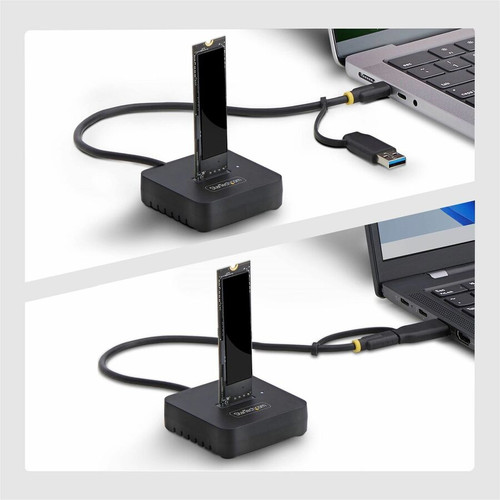 StarTech USB-C/USB-A to M.2 NVMe Dock Adapter, 10Gbps, Tool-Free External M.2 NVMe SSD Reader, B+M/M-Key - USB-C/USB-A to M.2 NVMe up (1USB3-NVME-DOCK)