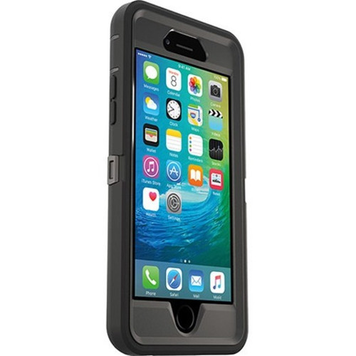 OtterBox Defender Rugged Carrying Case (Holster) Apple iPhone 6, iPhone 6s Smartphone - Black - Dust Resistant Port, Dirt Resistant - (77-54912)