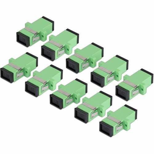StarTech SC to SC Coupler 10 Pack, OS2 Single Mode SC Fiber Optic Coupler with Flange, SC/APC Simplex Adapter - 10 Pack of Single Mode (SIMPLEXSCAPCF)
