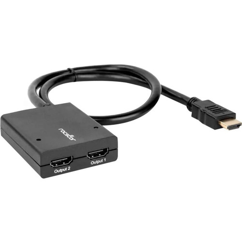 Rocstor 2-Port HDMI Splitter with USB Power-4K - 30 Hz to 30 Hz - 3840 × 2160 - 340 MHzMaximum Video Bandwidth - 1 x HDMI In - 2 x Out (Fleet Network)