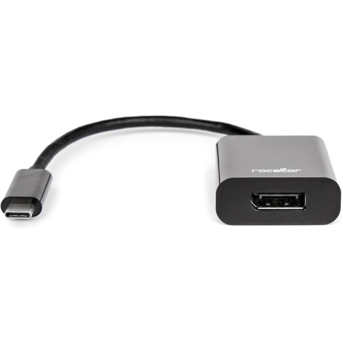 Rocstor USB-C to DisplayPort Adapter - 4K 60Hz - 1 x 24-Pin USB Type C - Male - 1 x 20-Pin DisplayPort 1.2 Digital Audio/Video - - x - (Y10A237-B1)