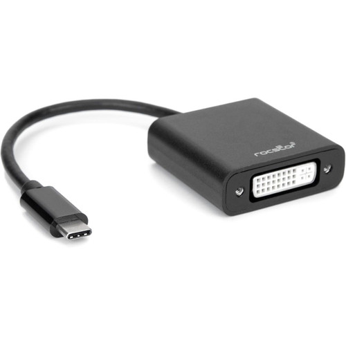 Rocstor Premium USB-C to DVI Adapter Converter - USB Type C - 1 x DVI, 1 x DVI-I, DVI - 1 (Fleet Network)