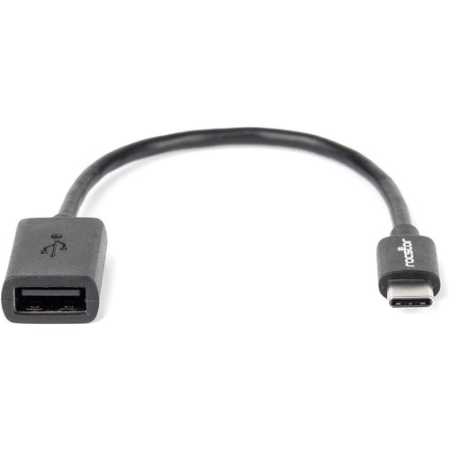 Rocstor Premium USB Data Transfer Adapter - 1 x 24-pin Type C USB 3.0 USB Male - 1 x 9-pin Type A USB 3.0 USB Female - Nickel - Black (Y10C142-B1)