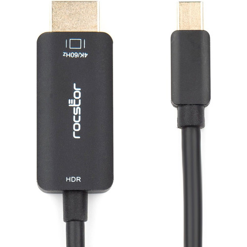 Rocstor Premium Mini DisplayPort to HDMI Cable M/M - 6 ft (1.83 m) HDMI/Mini DisplayPort A/V Cable for MacBook, MacBook Air, Mac mini, (Y10C196-B2)