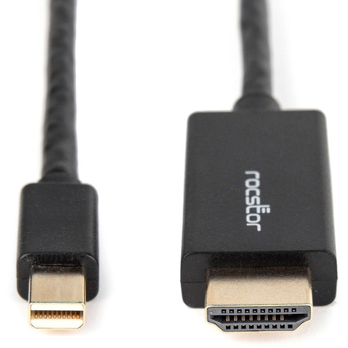 Rocstor Premium Mini DisplayPort to HDMI Cable M/M - 10 ft (3.05 m) HDMI/Mini DisplayPort A/V Cable for MacBook, MacBook Air, MacBook (Y10C197-B2)