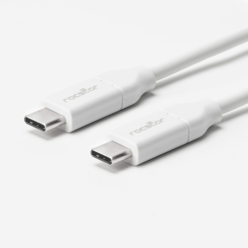 Rocstor Premium USB-C Charging Cable Up to 100W Power Delivery - 3 ft (0.91 m) USB-C Data Transfer Cable for MacBook Pro, Chromebook, (Y10C273-W1)