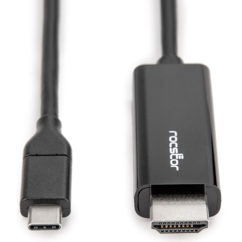 Rocstor Premium USB-C to HDMI Cable - 4K 60Hz - 6 ft (1.83 m) HDMI/USB-C A/V Cable for Audio/Video Device, Monitor, Projector, MacBook (Y10C293-B1)