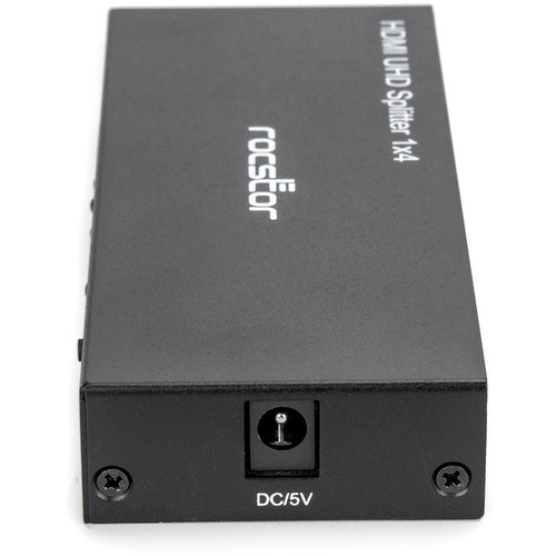 Rocstor Premium 4 Port HDMI Splitter - 4K / 60Hz - HDMI InHDMI Out - Aluminum (Y10C294-B1)