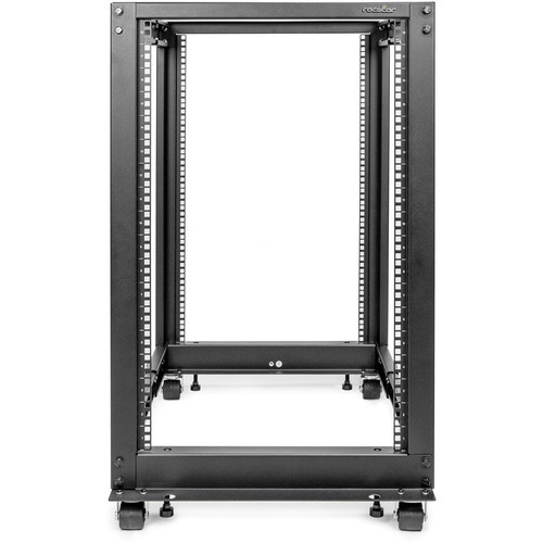 Rocstor SolidRack 18U Open Frame Rack - 4 Post - Adjustable Depth - For Patch Panel, Server, LAN Switch, KVM Switch, A/V Equipment, - (Y10E023-B1)