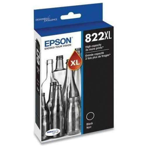Epson T822 Original High Yield Inkjet Ink Cartridge - Black - 1 Each - Inkjet - High Yield (T822XL120-S)