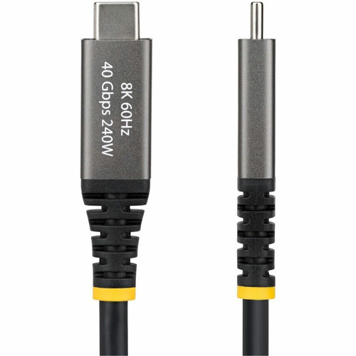 StarTech.com 6ft (1.8m) Active USB4 Cable, 40Gbps, 240W, 8K 60Hz/4K 240Hz DP2.1, Thunderbolt 4 Compatible USB-C Cable, Black USB-C - (CC6FT40GUSB4GEN3)