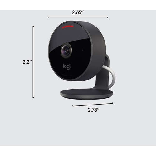 Logitech Indoor HD Network Camera - Graphite - 15 ft (4.57 m) Infrared Night Vision - Table Mount, Shelf Mount, Wall Mount, Ceiling - (961-000489)