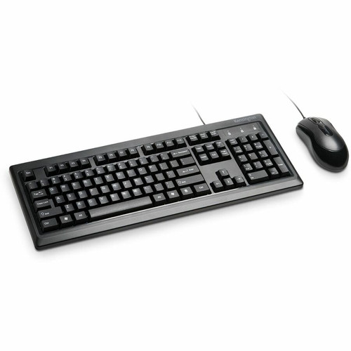 Kensington ValuKeyboard Desktop Set - Wired - USB Type A Cable Keyboard - 104 Key - Black - USB Type A Cable Mouse - Optical - QWERTY (K72398NA)