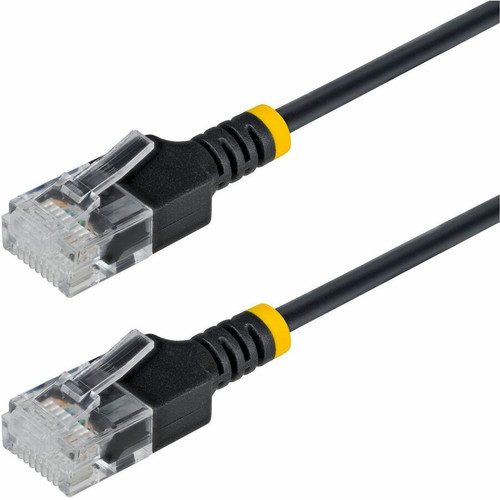 StarTech 1ft Black Ultra Slim CAT6a Ethernet Cable, Snagless, UTP, Bare Copper Wire, 34AWG Slim RJ45 Patch Cord - Ultra Slim UTP Cat6a (Fleet Network)