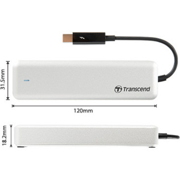 Transcend JetDrive 855 JDM855 480 GB Solid State Drive - External - PCI Express (PCI Express 3.0 x4) - Thunderbolt - 1600 MB/s Maximum (TS480GJDM855)
