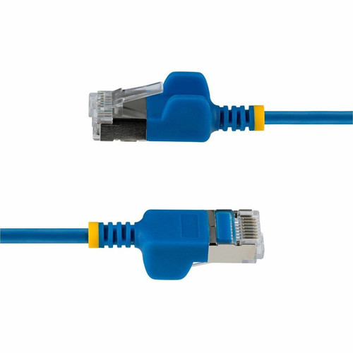 StarTech 14ft Blue Ultra Slim CAT6a Ethernet Cable, Snagless, FTP Bare Copper Wire, 34AWG Slim RJ45 Patch Cord - Ultra Slim U/FTP up (N6APATSTP34BLS-14FT)
