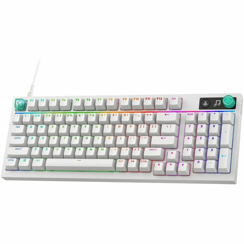 Logitech G G316 X 98 Gaming Keyboard - Cable Connectivity - USB Type A Interface - RGB LED - Dial, Display, Media Control, Game Mode, (920-014226)