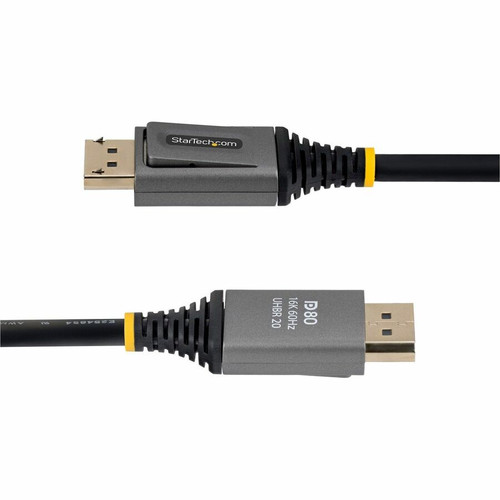 StarTech 1m DisplayPort 2.1 Cable, VESA Certified DP80 DisplayPort Cable, 10K/8K 60Hz, 16K 60Hz/8K 240Hz w/DSC 1.2a, DP 2.1 Cord - DP (DP21V-1M-DP80-CABLE)