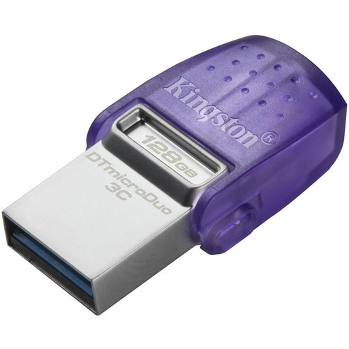 Kingston DataTraveler microDuo 3C USB Flash Drive - 128 GB - USB 3.2 (Gen 1) Type A, USB 3.2 (Gen 1) Type C - 200 MB/s Read Speed - 5 (Fleet Network)